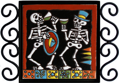 Cheers Day-Of-The-Dead Clay Tile (Copy)