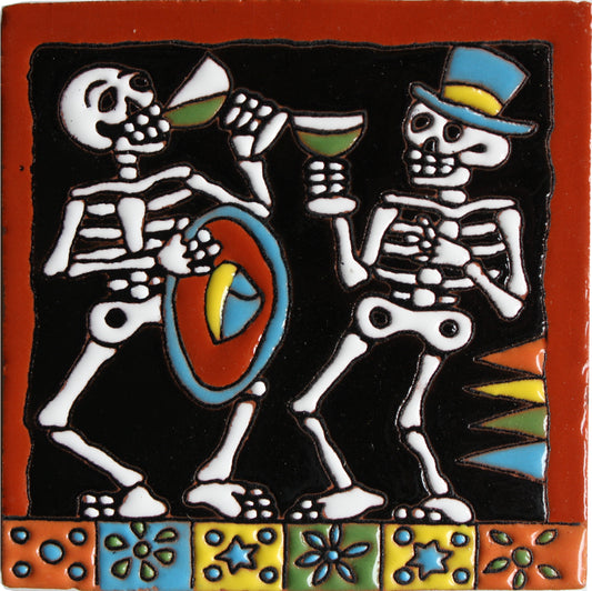 Cheers Day-Of-The-Dead Clay Tile (Copy)