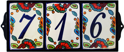 Horizontal Plain Wrought Iron Hacienda Tile Frame