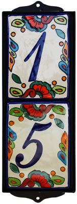 Vertical Plain Wrought Iron Hacienda Tile Frame