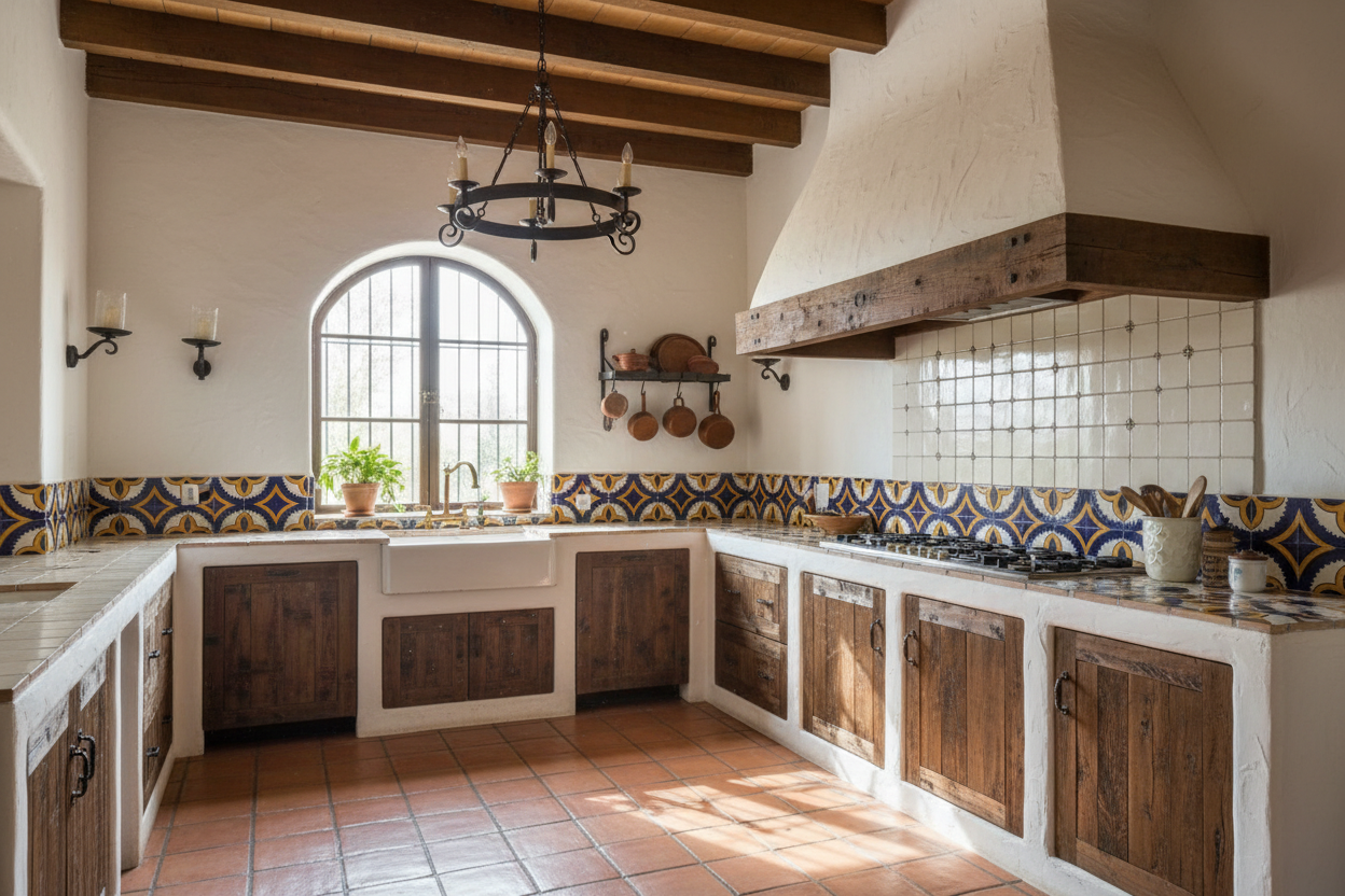 Jalisco Talavera Tile in Spanish-style home