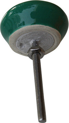 Round Green Talavera Ceramic Drawer Knob