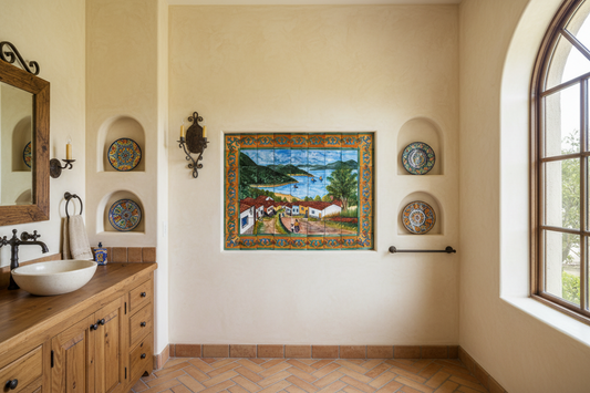 Patzcuaro Talavera Mexican Tile Mural