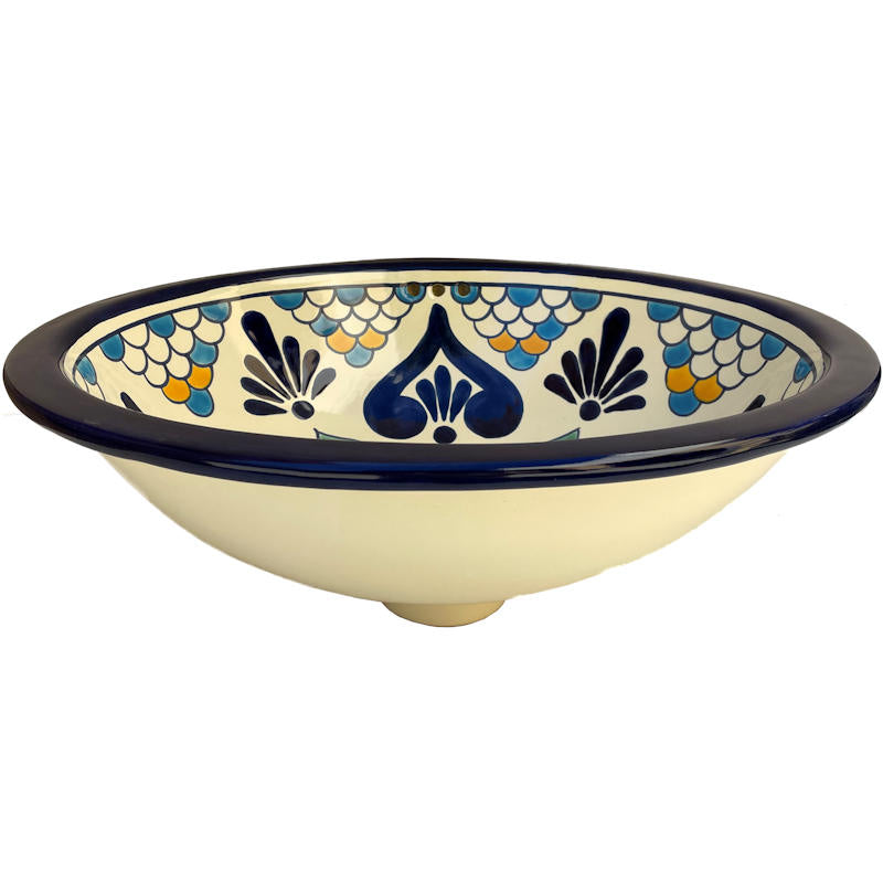 17" Oval Montijo Talavera Ceramic Sink