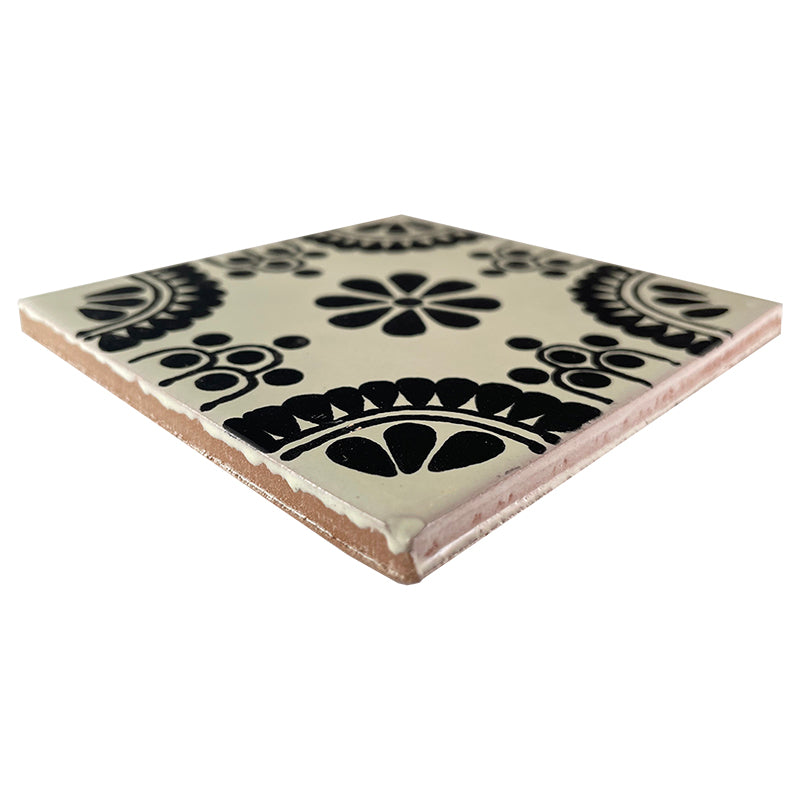 Black Madrid Talavera Mexican Tile