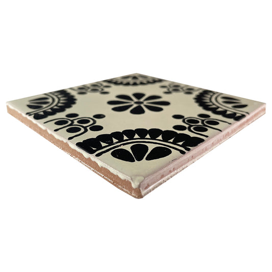 Black Madrid Talavera Mexican Tile