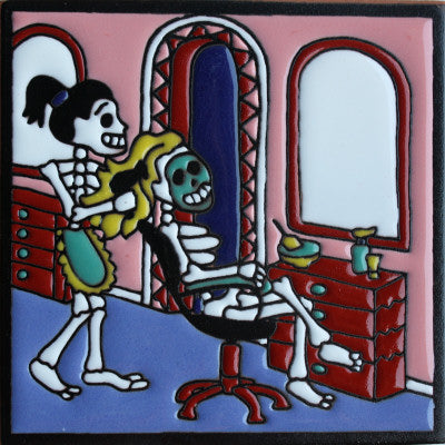 The Salon Day Of The Dead Clay Tile