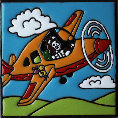 The Pilot Day Of The Dead Clay Tile