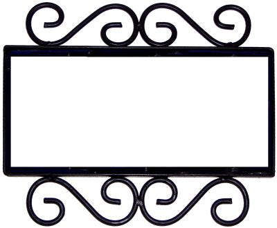 Horizontal Scroll Wrought Iron Mission Tile Frame