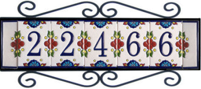 Horizontal Scroll Wrought Iron Mission Tile Frame