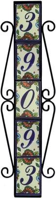 Vertical Scroll Wrought Iron Hacienda Tile Frame
