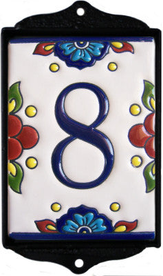 Vertical Plain Wrought Iron Mission Tile Frame