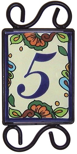 Vertical Scroll Wrought Iron Hacienda Tile Frame