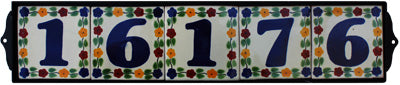 Plain Wrought Iron Blue Tile Frame
