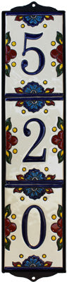 Vertical Plain Wrought Iron Mission Tile Frame