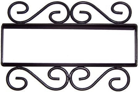 Horizontal Scroll Wrought Iron Hacienda Tile Frame