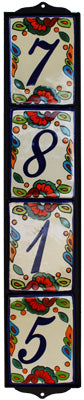 Vertical Plain Wrought Iron Hacienda Tile Frame