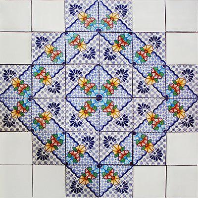 Carmona Mexican Tile Backsplash Mural