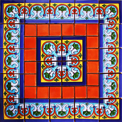 Lorca Mexican Tile Backsplash Mural