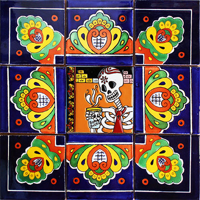 Velada Mexican Tile Set Backsplash Mural