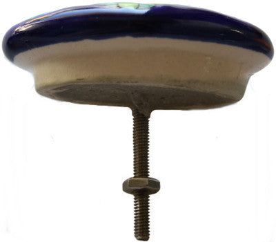 Oval Blue Talavera Ceramic Drawer Knob