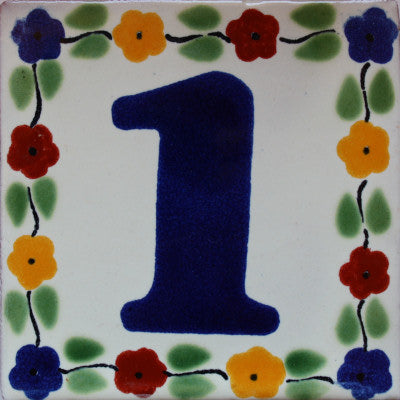 Bouquet Talavera Tile Numbers