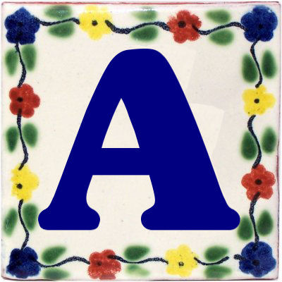 Bouquet Talavera Clay House Letters