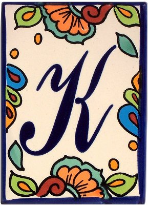 Hacienda Talavera Tile Letters