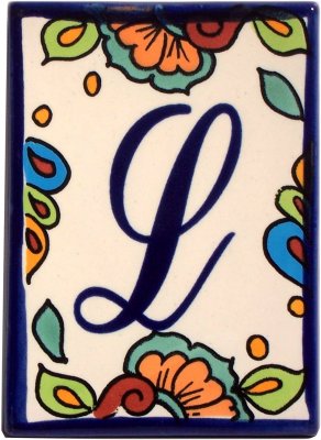 Hacienda Talavera Tile Letters