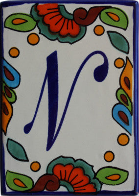 Hacienda Talavera Tile Letters
