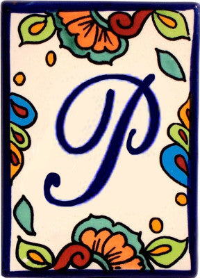 Hacienda Talavera Tile Letters