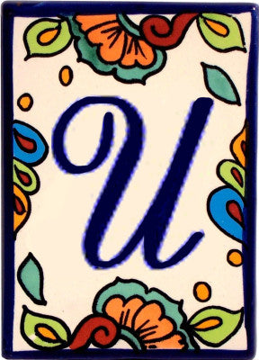 Hacienda Talavera Tile Letters
