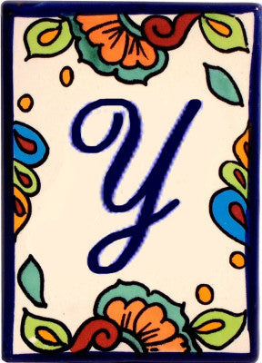 Hacienda Talavera Tile Letters