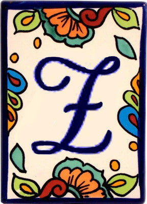 Hacienda Talavera Tile Letters