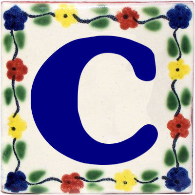 Bouquet Talavera Clay House Letters