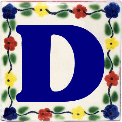Bouquet Talavera Clay House Letters