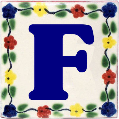 Bouquet Talavera Clay House Letters
