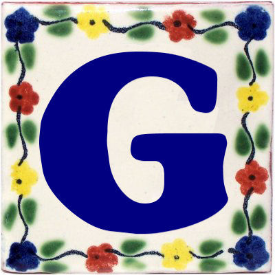 Bouquet Talavera Clay House Letters