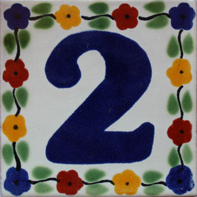 Bouquet Talavera Tile Numbers