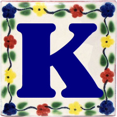 Bouquet Talavera Clay House Letters