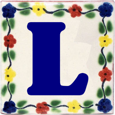 Bouquet Talavera Clay House Letters