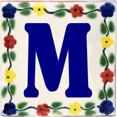 Bouquet Talavera Clay House Letters