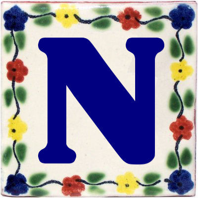 Bouquet Talavera Clay House Letters