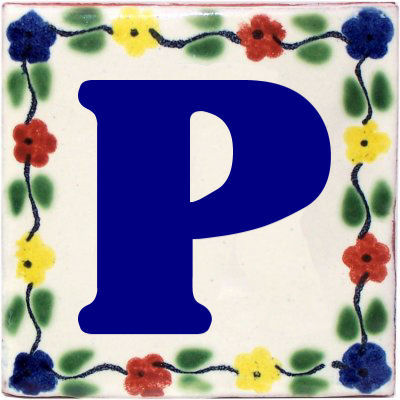 Bouquet Talavera Clay House Letters