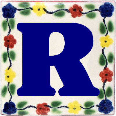 Bouquet Talavera Clay House Letters