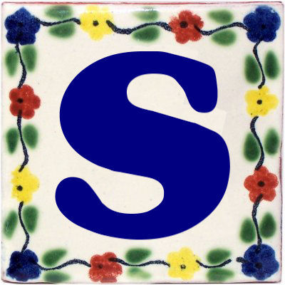 Bouquet Talavera Clay House Letters