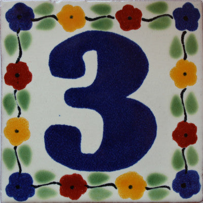 Bouquet Talavera Tile Numbers