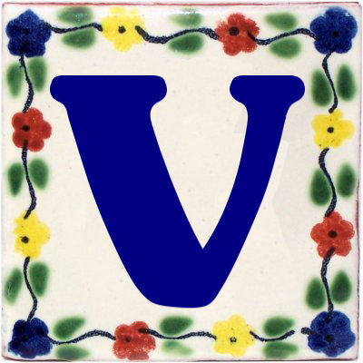 Bouquet Talavera Clay House Letters
