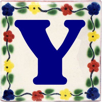 Bouquet Talavera Clay House Letters