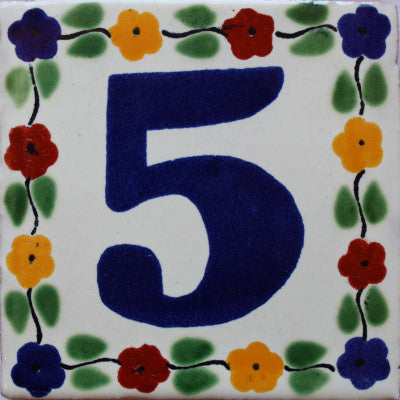 Bouquet Talavera Tile Numbers